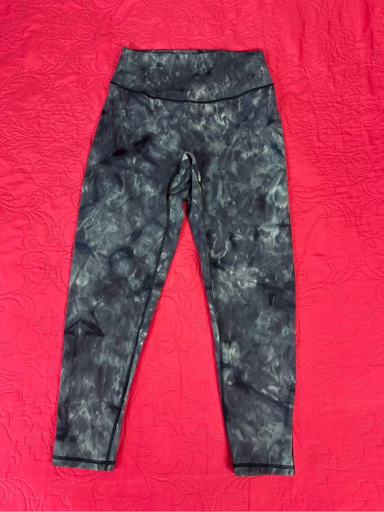 Gymshark Pants - Gymshark Black & Gray Marble-Print High-Waist Leggings